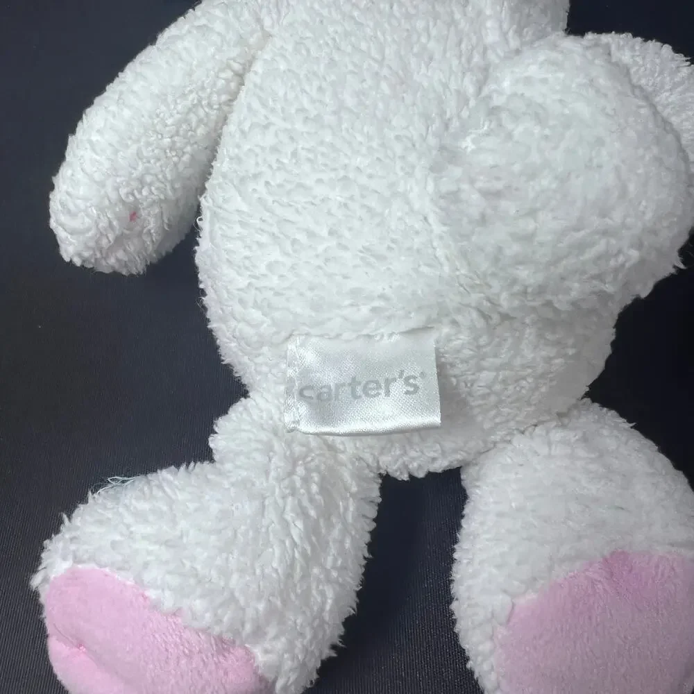 Carters White Bunny Plush 9
